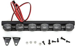 RC Roof Lights, 1/10 Scale RC Car RC Crawler LED Roof Lamp Light Bar for TRX4 90046 SCX10 Pull Car 4LED, 5LED, 6LED Option(Six) Rc 1/10 Lights