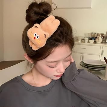 PLwelth Cute Plush Cat Hair Clips Kawaii Animal Hair Pins for Women Girls Cute Cartoon Cat Hair Barrettes Fluffy Fuzzy Alligator Duckbill Clips Decorative Funny French Hair Accessories Birthday Gifts