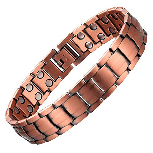 Copper and Magnetic Bracelet for Men Large Copper Bracelet 8.5