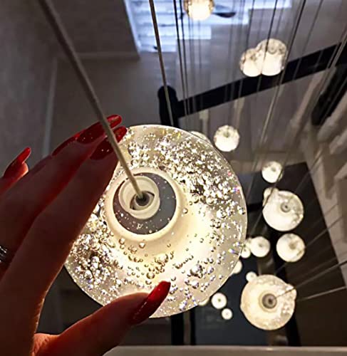 14 Lights Chandeliers 118" H Crystals Chandelier Light Fixture Living Room Chandelier Led Lamparas Foyer Staircase High Ceiling Chandelier Led Bulbs Included Modern Chandelier Pendant Lights #TOP5