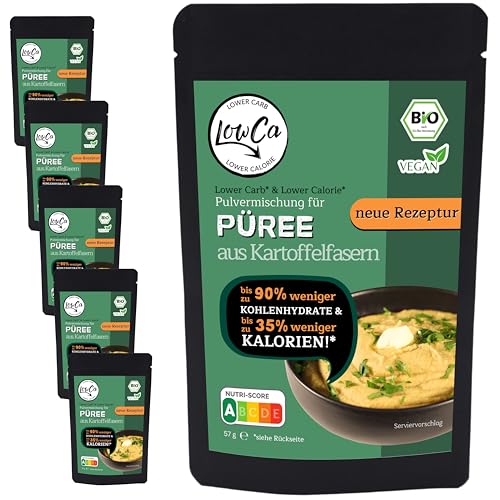 LOWER CARB KARTOFFELPRODUKTE | stark kohlenhydratreduziert = KETO| kalorienreduziert | protein- und ballaststoffreich | bio (6x Püree)