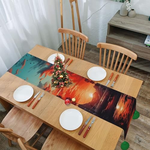 Chemin de table pour décoration d'intérieur rustique et fêtes - 8
