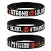Sainstone Power of Faith Basketball Bible Verse Silicone Wristbands with Christian Inspirational Sayings, Set 3 of Scriptures Motivational Rubber Bracelets Sports (Black Gold)