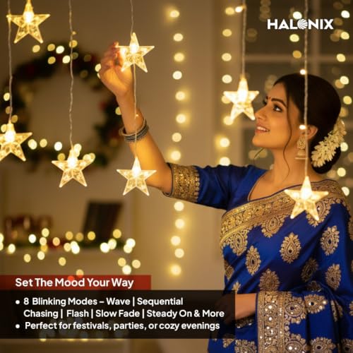 Image of Halonix Decorer Torrent 10 x 5 Bright Led String Light | Diwali Light | Christmas Light | Wedding Light | Festive Lights for Home Decoration (Yellow, 4 Meters, Pack 1)