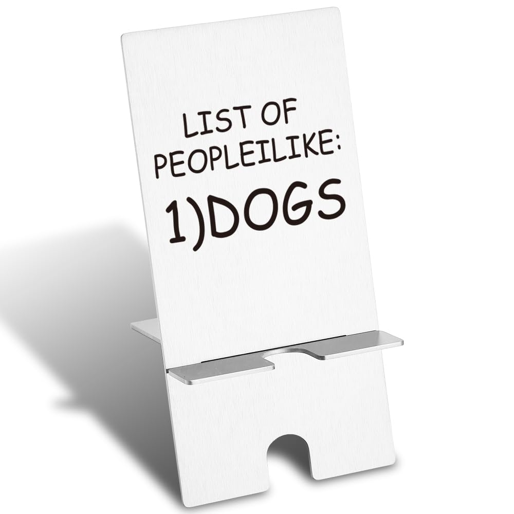 THRXOBN Fun Cell Phone Holder, White Stainless Steel, Portable, Funny Office Desk Accessory