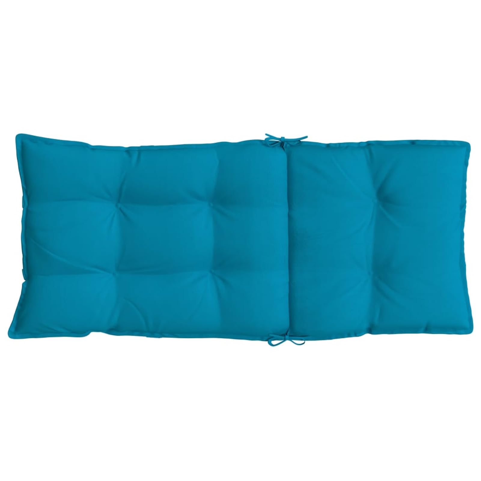 Set di 6 cuscini per sedie con schienale alto, impermeabili, antiscivolo, con lacci ed elastici, tessuto Oxford (100% poliestere), azzurro, 120 x 50 x 7 cm, per mobili da giardino e cuscini da