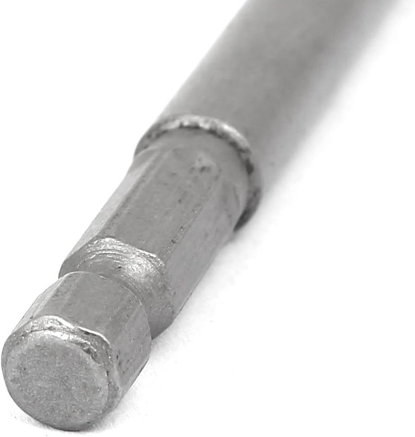 150mm Length Hand Operated Tools 7mm Hex Drill Hole 8mm Hexagonal Deep Socket Nut Driver Bit Gray 10pcs Model:25as553qo311