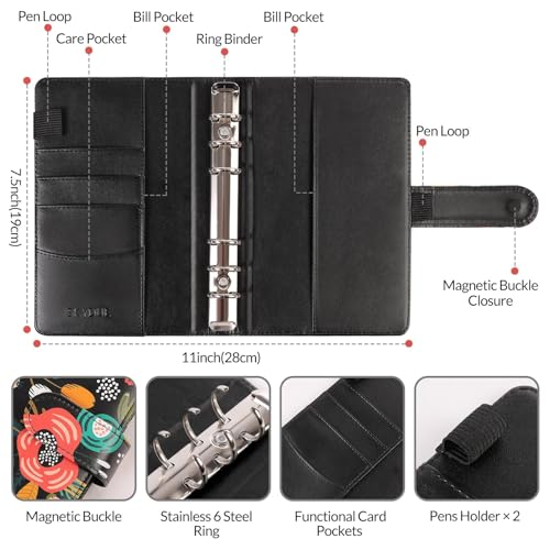 Image of SKYDUE Budget Binder With Cash Envelopes, Money Saving System, Expense Sheets, Challenge Trackers, and Category Labels - Combo Book for Saving Money