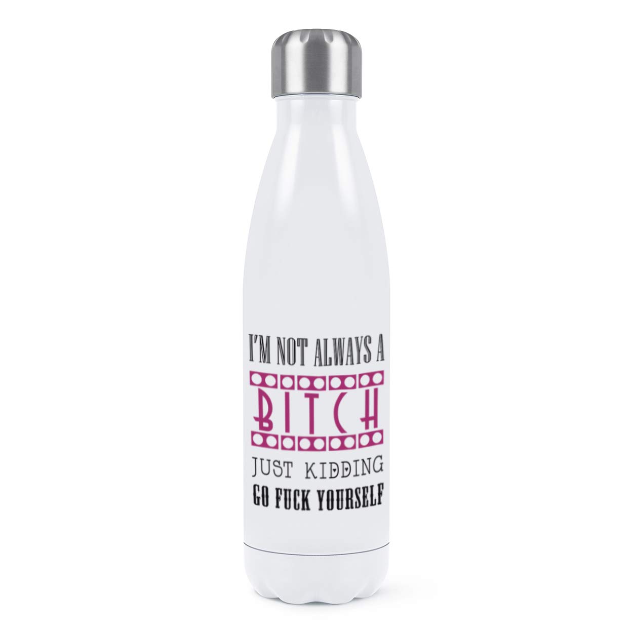 Bouteille isotherme 500ml en acier inoxydable blanc gourde de sport double paroi étanche