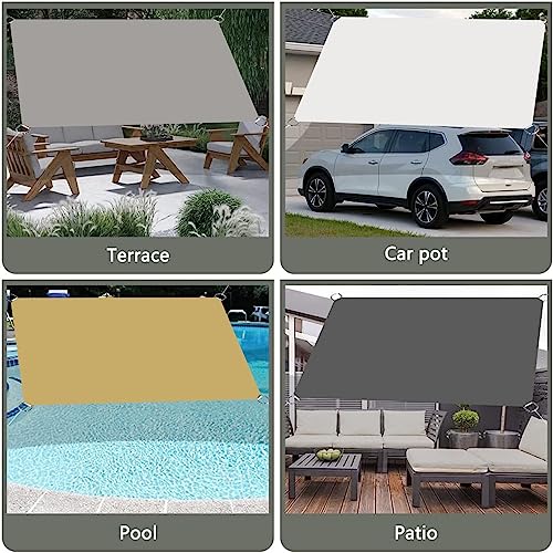 Voile d’ombrage 1.8 x 4 m vent résistant à l'eau extérieur crème - 3
