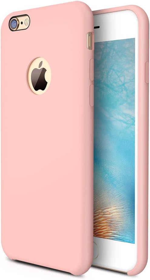 TORRAS [Love Series iPhone 6S Plus Case/iPhone 6 Plus Case, Liquid Silicone Rubber Gel Soft Microfiber Cushion Shockproof Case Compatible with iPhone 6 Plus/iPhone 6S Plus, Pink