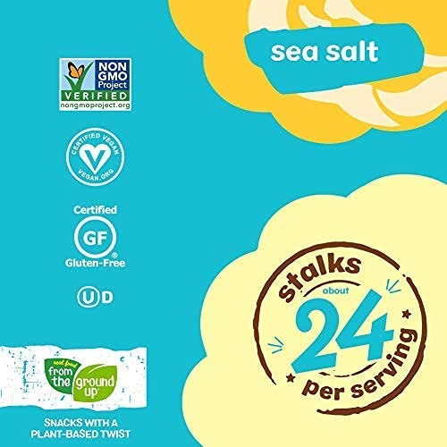 Real Food From The Ground Cauliflower Stalks - 6 Count, 4oz Bags (Sea Salt)