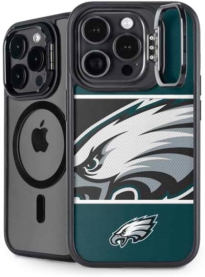 Skinit Kickstand Phone Case Compatible with iPhone 16 Pro Max - Officially Licensed NFL Philadelphia Eagles Zone Block Design