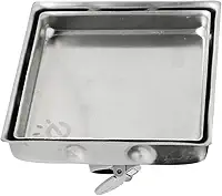 Ralo Oculto Square Invisível Anti Odor Aço Inox 304 10x10cm