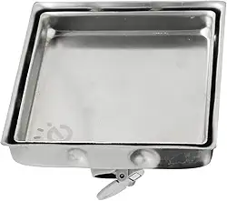 Ralo Oculto Square Invisível Anti Odor Aço Inox 304 10x10cm