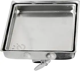 Ralo Oculto Square Invisível Anti Odor Aço Inox 304 10x10cm