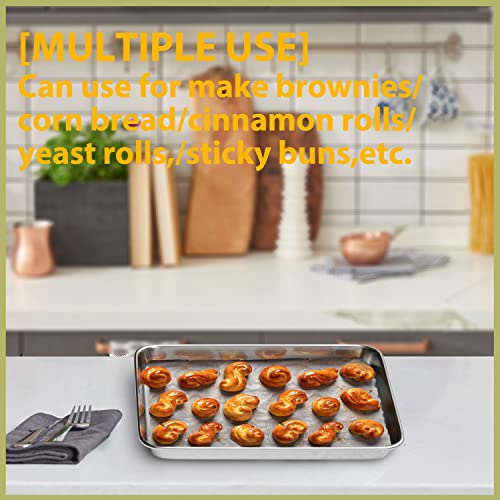 Baking Sheet Cookie Sheet Set Of 2, Umite Chef Stainless Steel Baking Pans Tray Professional 16 X 12 X 1 Inch, Non Toxic & Healthy, Mirror Finish & Rust Free, Easy Clean & Dishwasher Safe #TOP5