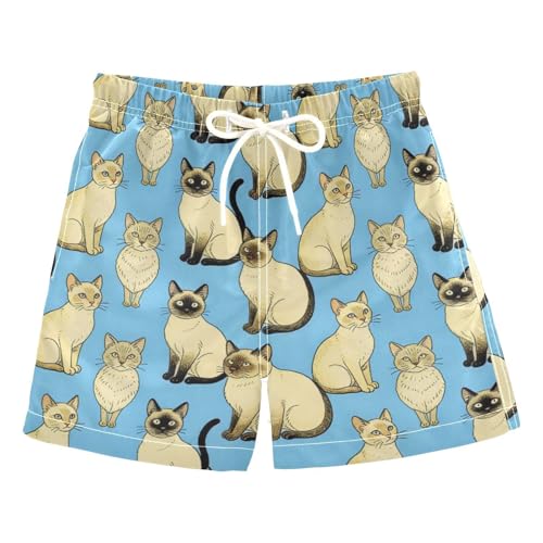 Short de bain bleu chat siamois parmi notre sélection de maillots de bain pour garçons