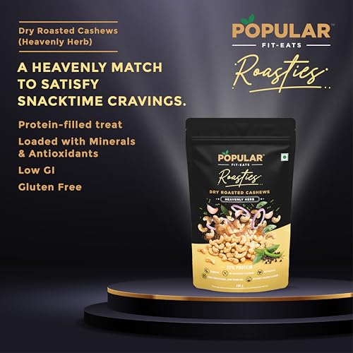 Image of Popular Roasties Dry Roasted Cashew Heavenly Herb, 200 Gm