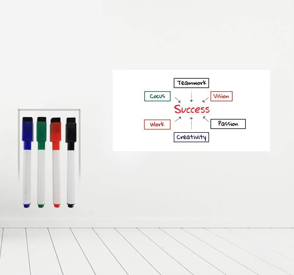 White Dry Erase Film Removable Cling Adhesive. Great for