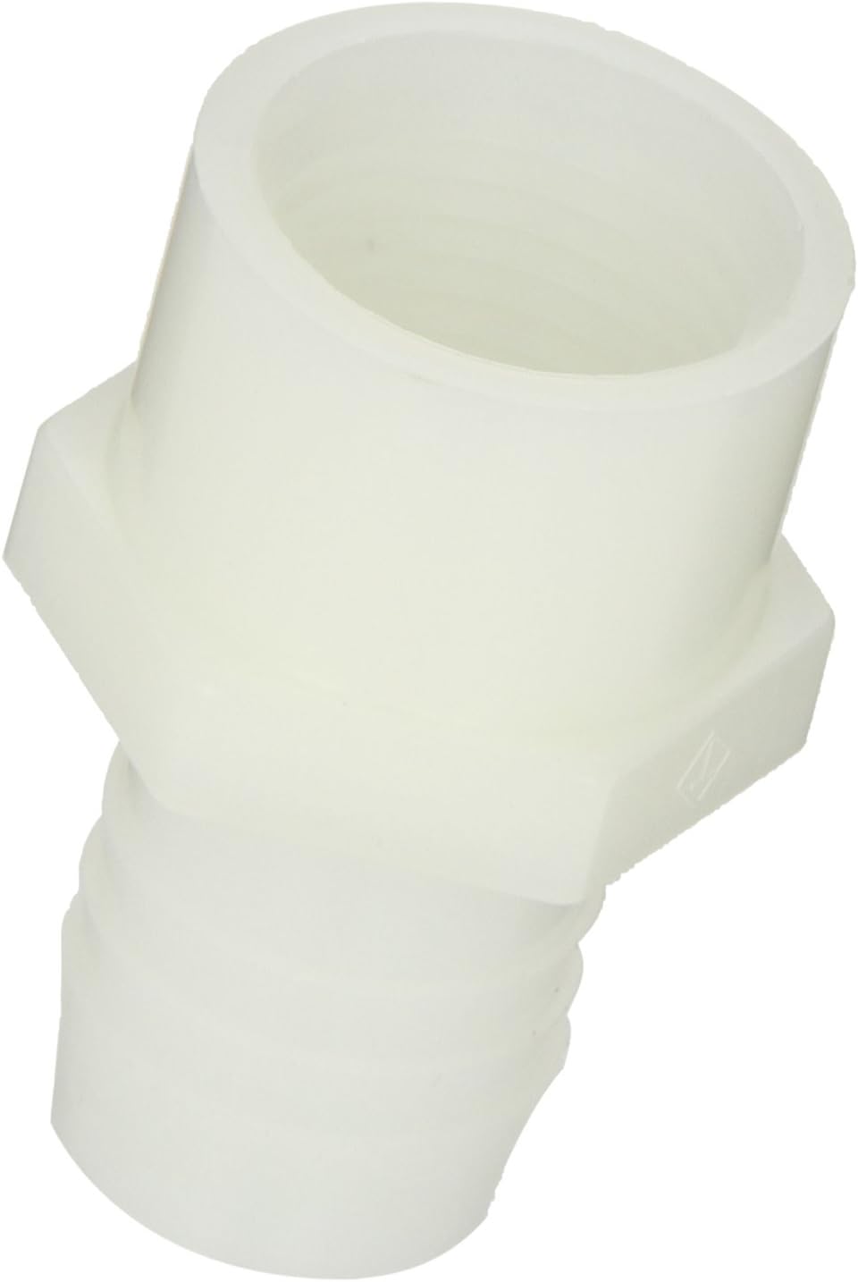 Thogus Nylon Tube Fitting, Adapter, White, 1/4" NPT Female x Barbed (Pack of 10)