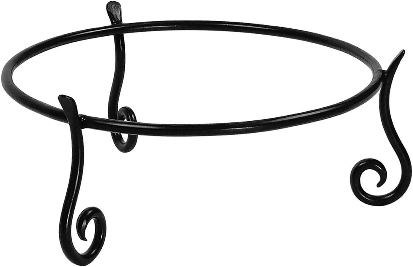 14" Red Crackle Birdbath- Short Stand II