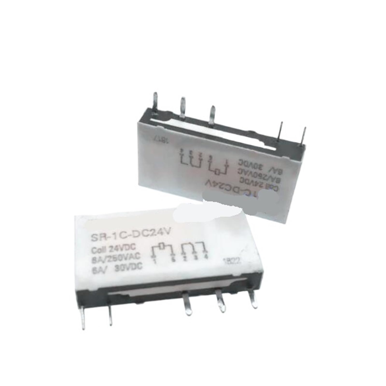 WQGQPXOB 24V Relay SR-1C-DC24V SR-1C-24VDC SR1CDC24V 24VDC DC24V 6A 250VAC 5PIN