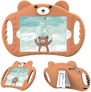 PZOZ iPad Mini Case Kids Shock Proof Handle Stand Cover for Apple 7.9 Inch Mini 1/2/3/4 Generation Tablet ShockProof 1st/2nd/3rd/4th Gen for Boys and Girls Children (Brown)