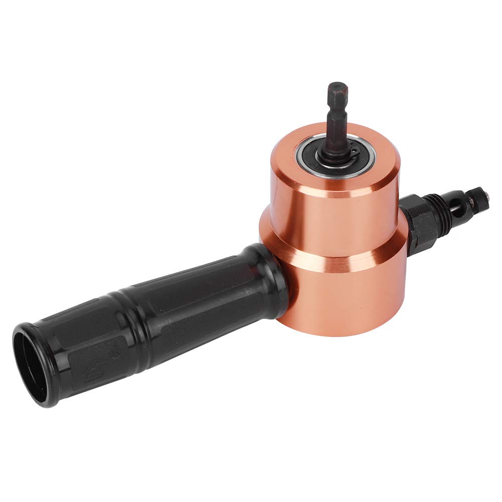 TANIQIACA Double-Headed Cutter Sheet Metal Nibbler Drill Attachment, Versatile Power Drill Accessory for Straight and Curve Cutting