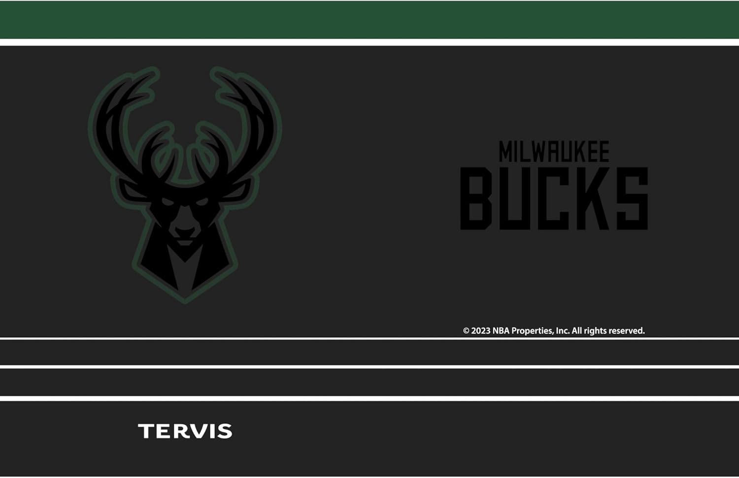 Tervis Traveler NBA Milwaukee Bucks - Night Game Triple Walled Insulated Tumbler Travel Cup Keeps Drinks Cold & Hot, 30oz with Straw Lid, Stainless Steel - Image 2