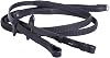 LEATHER REINS WITH SUPER GRIP ANTI-SLIP FOR BRIDLE SUPER FLEXIBLE RUBBER GRIP (Black, Full)