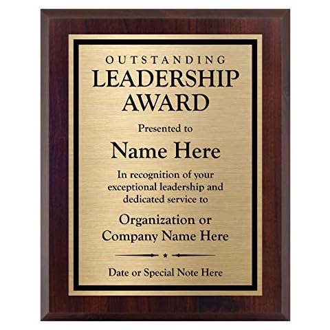 Awards4U Customized Leadership Award Plaque Cover
