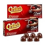 Cella's Dark Chocolate Covered Cherries 10ct Pack of 2 (20 cherries Total). Chocolate Covered Cherries, Cella Dark Chocolate Cherries, Cherry Chocolate, Dark Chocolate Cherry Cordials