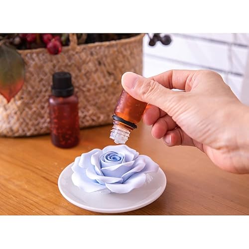 Miniatura 5 de Difusor pasivo de flores de aceite esencial, difusor de aromaterapia de porcelana no eléctrico para habitación pequeña, decoración de escritorio,