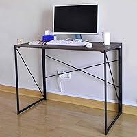 Vista 3 de Simpleness Study Desk Folding Laptop Table for Home Office Desk Industrial Computer Desk Modern Writing Table, Simple Wooden Study Table, Home