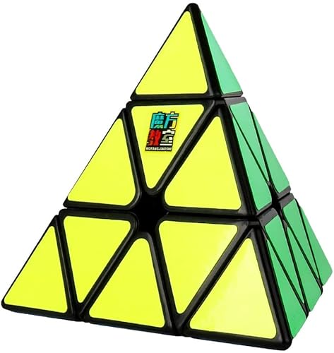 Pyramid Speed Cube Brain Teasers 3X3X3 Speed Cube Triangle Puzzle Magic Cube Brain Teaser Puzzle Toy Black 3X3 #TOP22