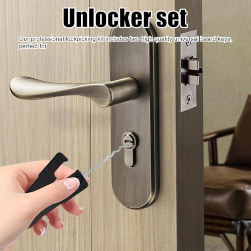 Lockpicking set，Lockpicking-Werkzeug, Einfach Zu Verwenden und Tragbar, Lockpicking-Set Für Schuppen, Tore, Schulturnhallen-Spinde, Zäune, Werkzeugkästen und Schließfächer