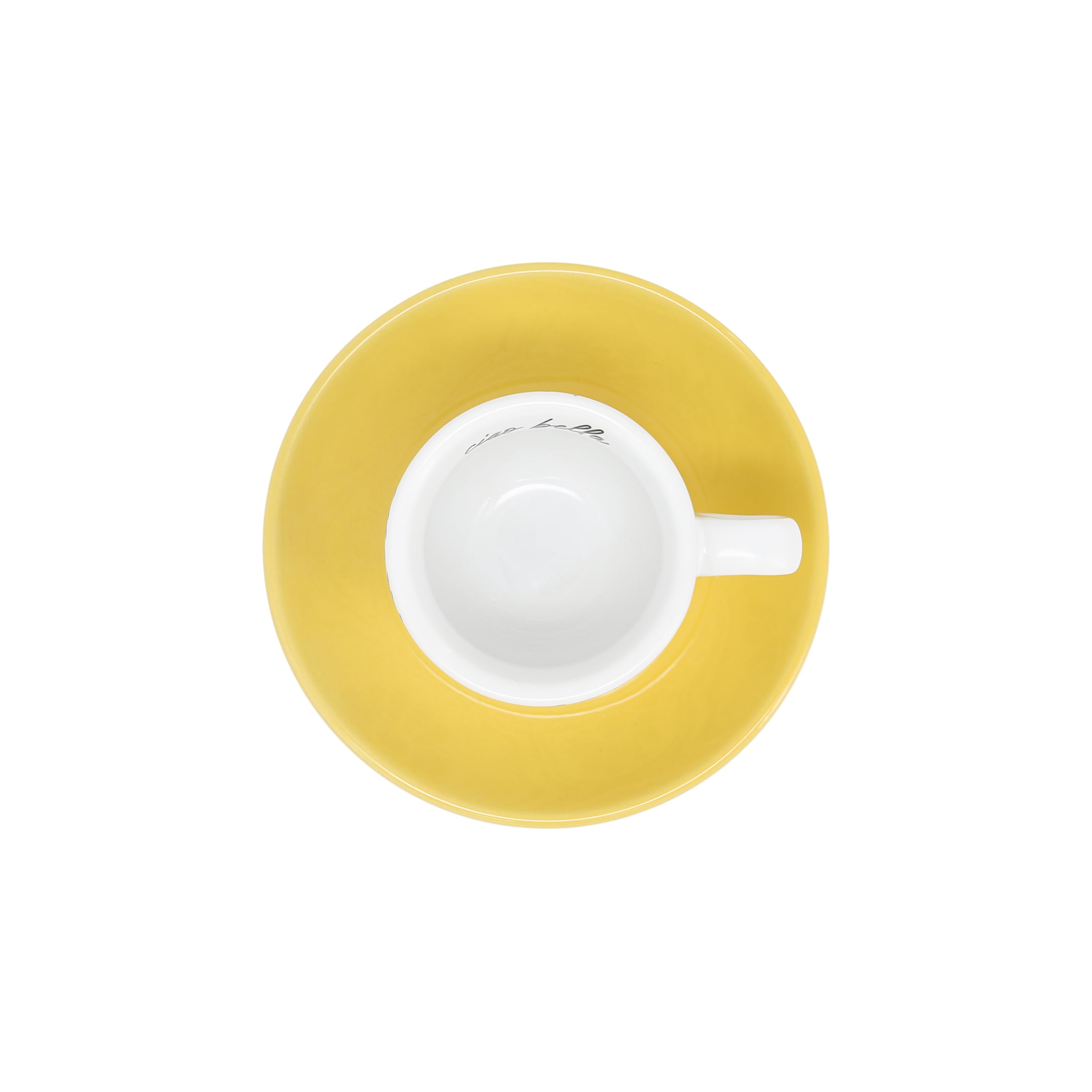 Pavilion Gift Company - Ciao Bella - 2.5 oz Stoneware Espresso Cup Saucer Mediterranean Summer Vibrant Drinkware