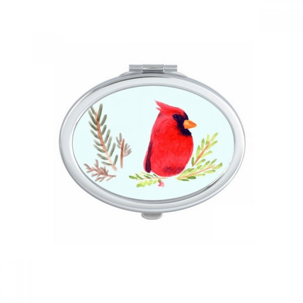 Miroir de maquillage compact magpie rouge ovale contre les défauts