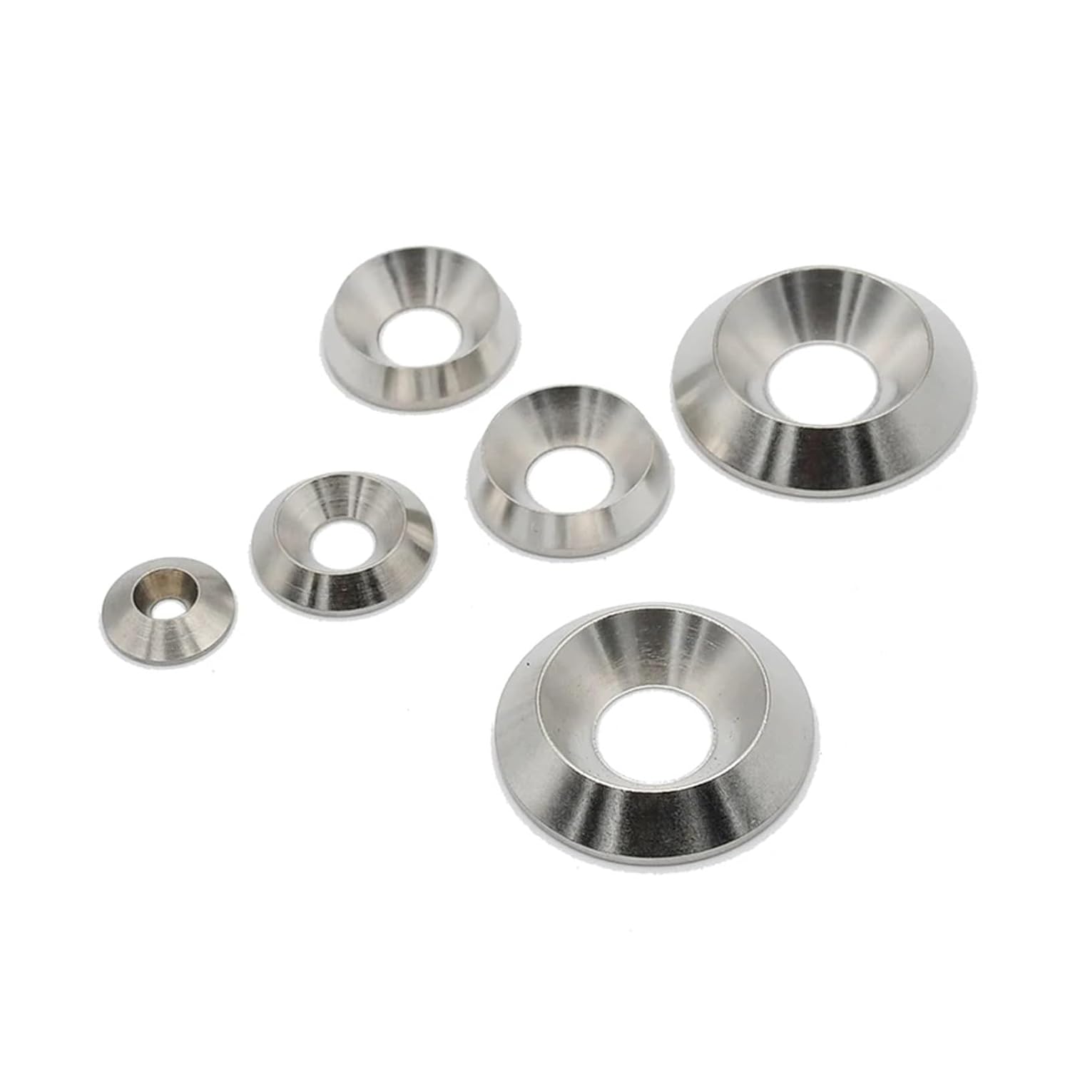 Conical Countersunk Washer 2/5/ 10/ 20pcs 304 Stainless Steel Head Countersunk Gasket Washer Joint Ring Backup M3 M4 M5 M6 M8 M10(M8x25x5 (5pcs))