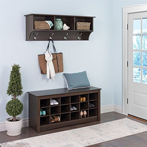 Prepac Entryway Cubbie Shelf, Espresso #TOP1