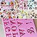 Anyana mini letters alphabet comma exclamation mark silicone mold Fondant Mould for gum paste tool Sugar paste supplies birthday cake decorating cupcake topper decoration