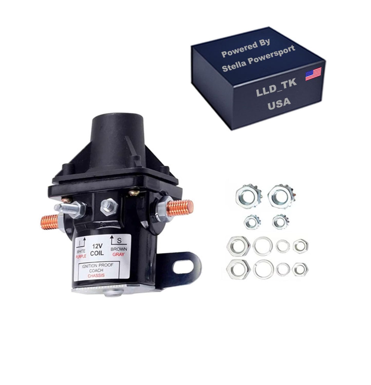 0100055002 Battery Disconnect Relay Solenoid Switch Compatible with Intellitec 0100055002 01-00055-002 RV Camper Marine Boat 12V