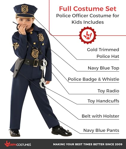 Disfraz Completo de Policía para Niños Talla 7-9 Años miniatura 2
