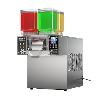 Commercial Automatic Snowflake Ice Machine, Small Snowcone Slushie Maker, Commercial Snowflake Ice Maker, 60/120kg/24 Hours Ice Maker, Adjustable Speed for Restaurant, Supermarket, Cafe 120kg/24hrs B, Smart Model