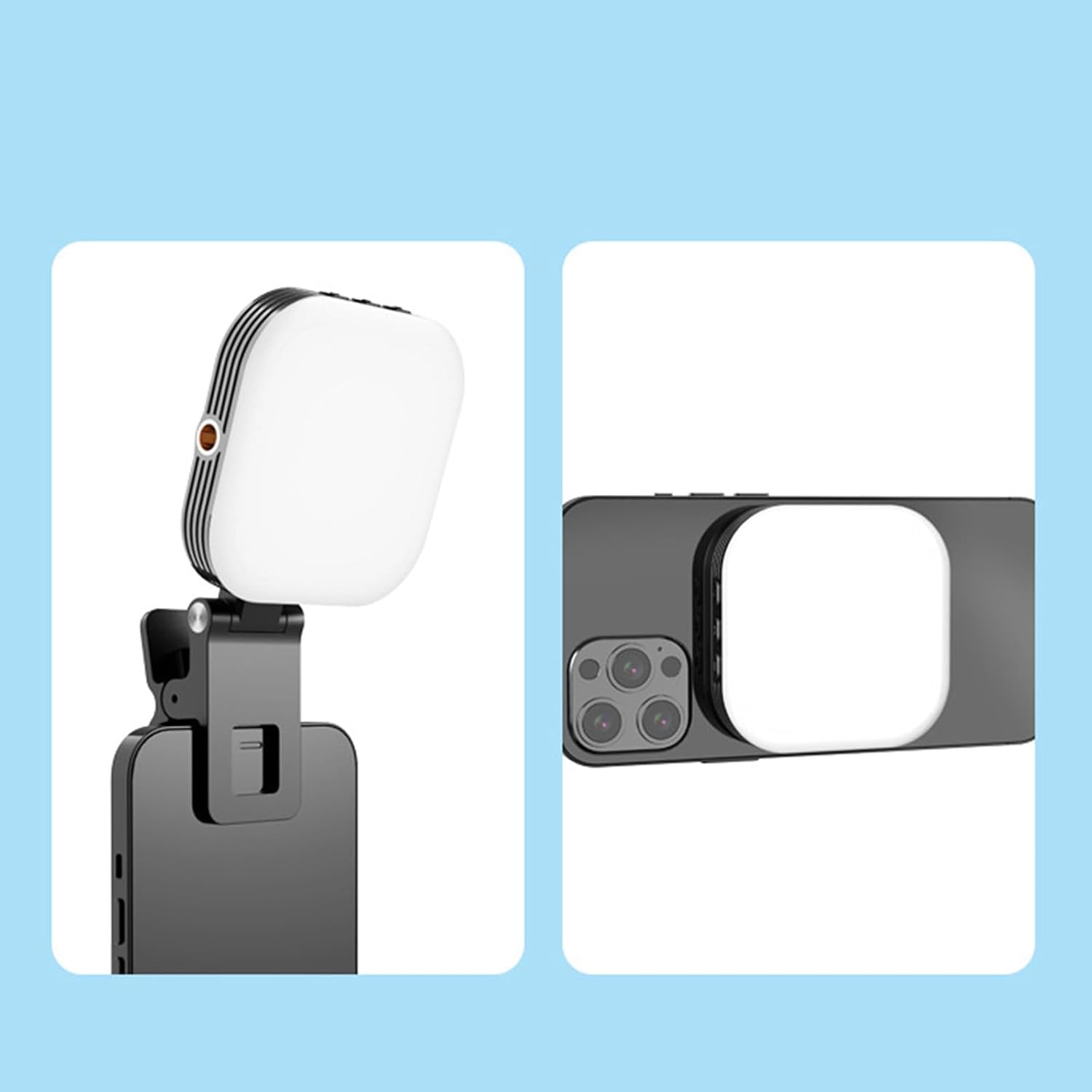 Rings Light Selfie with 3 Color Temperatures & 5 Brightness Setting Ideal for Vloggings & Photos Rechargeable Selfie