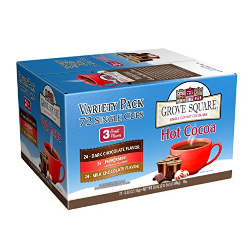 Grove Square Hot Cocoa Variety Pack, 72 Single Serve Cups