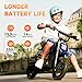 isinwheel A12 Electric Dirt Bike for Kids, 36V 350W Electric Motorcycle for Kids Ages 3-10, Up to 15.5MPH & 14 Miles Long-Range, 3-Speed Modes, LED Lights, Dual Shock Absorption