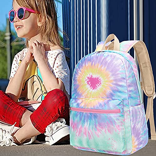 Camtop Backpack For Girls Kids School Backpack With Lunch Box Preschool Kindergarten Bookbag Set (Tie-Dye Heart Yellow) #TOP5