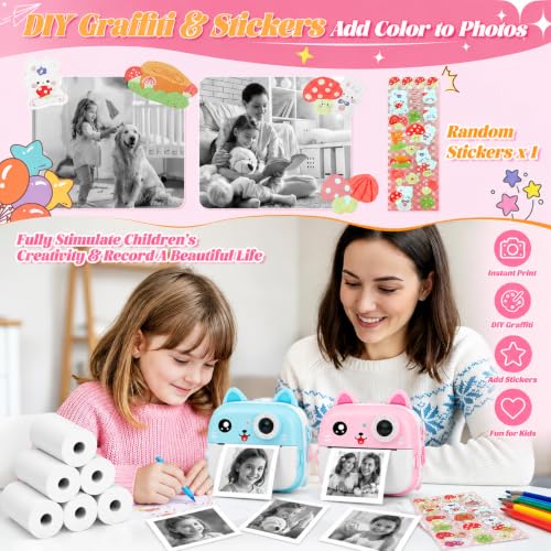 Image of Kids Instant Print Camera Paper Roll Refill - 5 Rolls BPA & BPS-Free Thermal Photo Paper, 57 x 25 mm, Compatible with Most Kids Instant Print Cameras